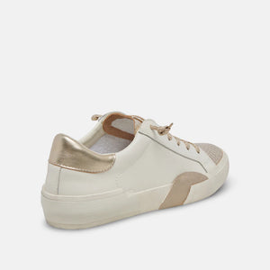 Zina sneakers - white / gold leather