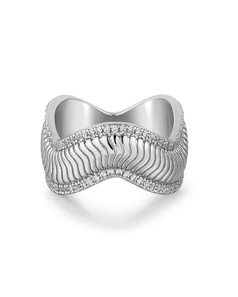 The Wavey Snake chain ring - silver