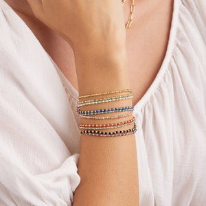 Power gemstone brooks bracelet for confidence - gold / orange agate