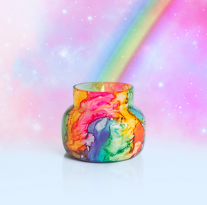 Volcano Rainbow Watercolor Petite Jar Candle - 8oz