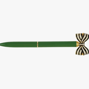 Striped Bow Pen - Palm Leaf