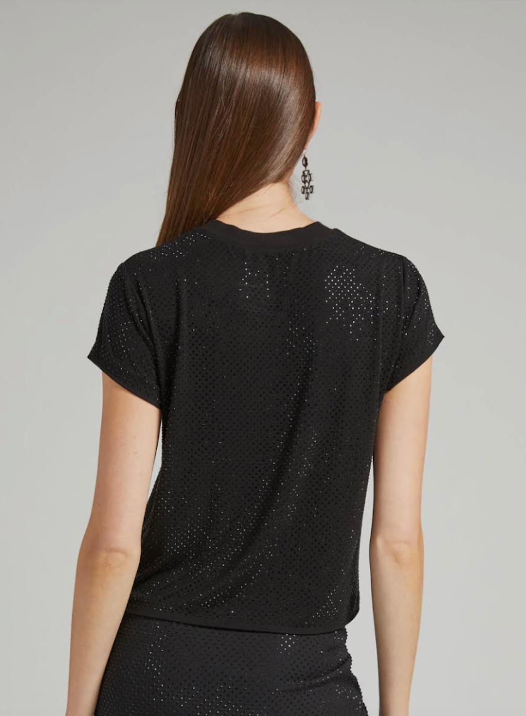 Gabs crystal top - black/black