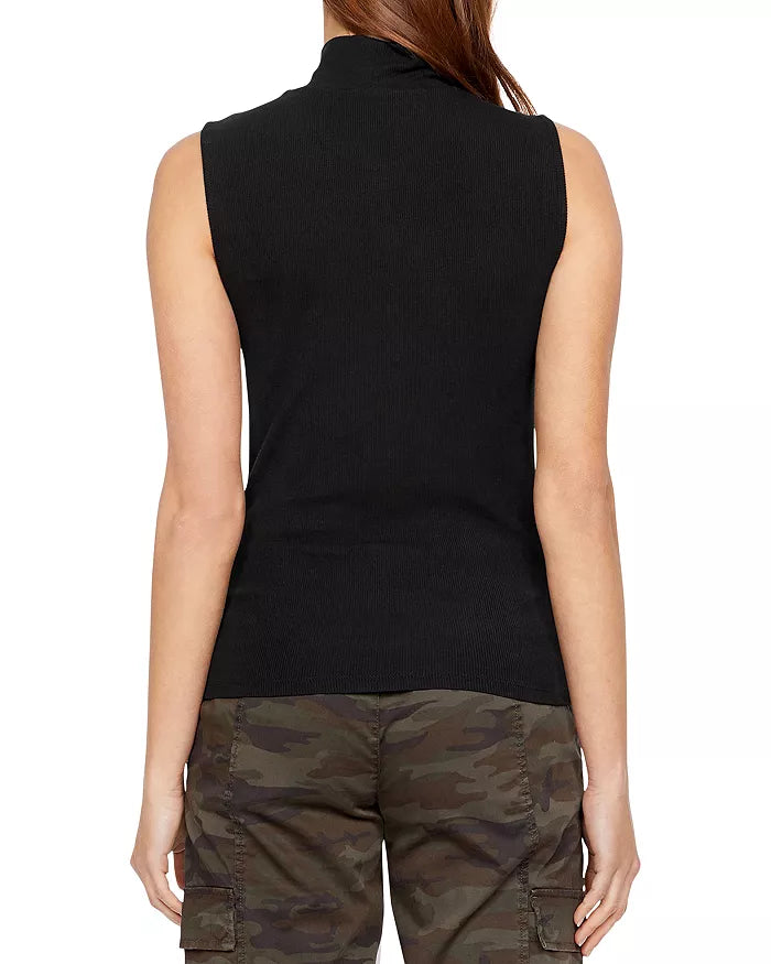 Essential sleeveless mock neck top 2.0 - black