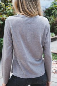 Knot your business knit top - heather canteeen