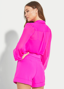 Maxwell georgette blouse - hot pink