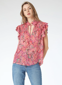 Sienna blouse - dahlia floral