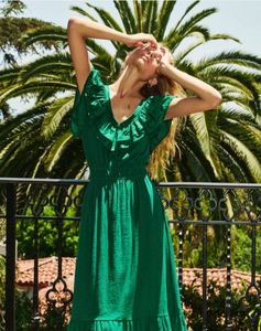 Aria midi dress - emerald