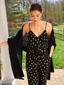 Cashmere travel wrap - black