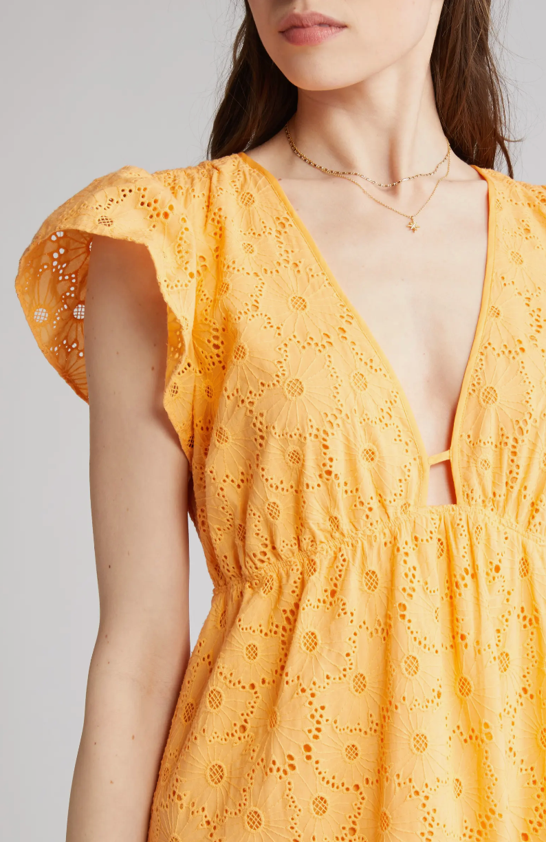 Tina dress - marigold eyelet