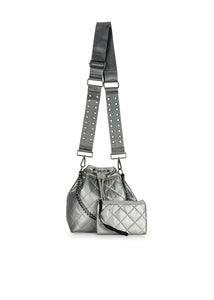 Lindsey puffer bucket bag - iron