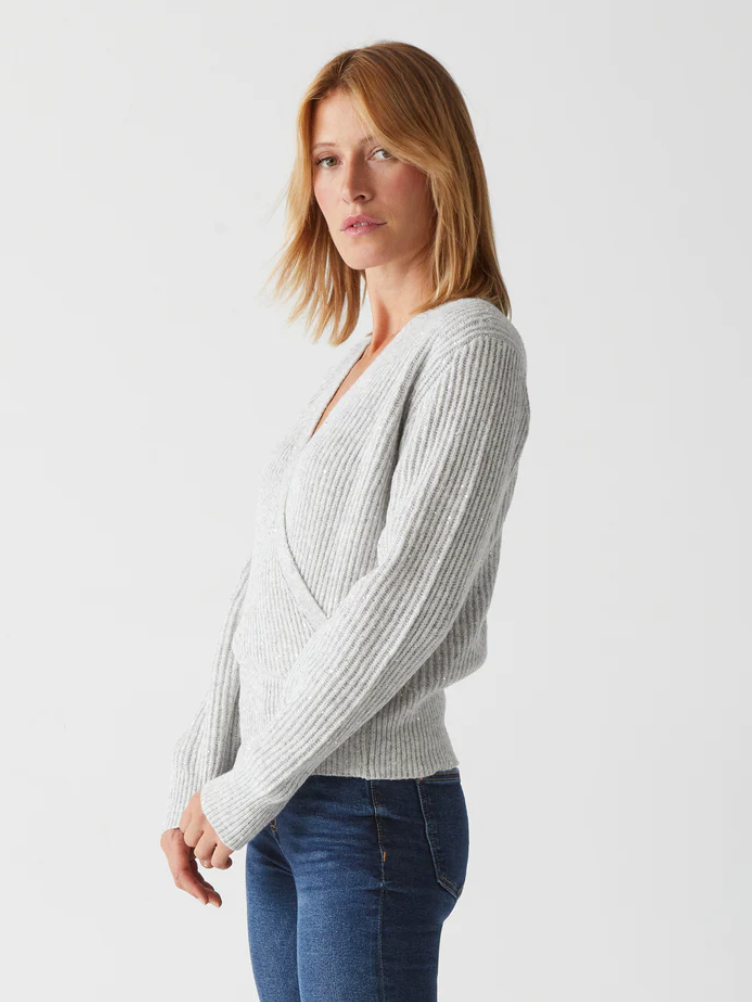 Laurel surplice sweater - heather grey
