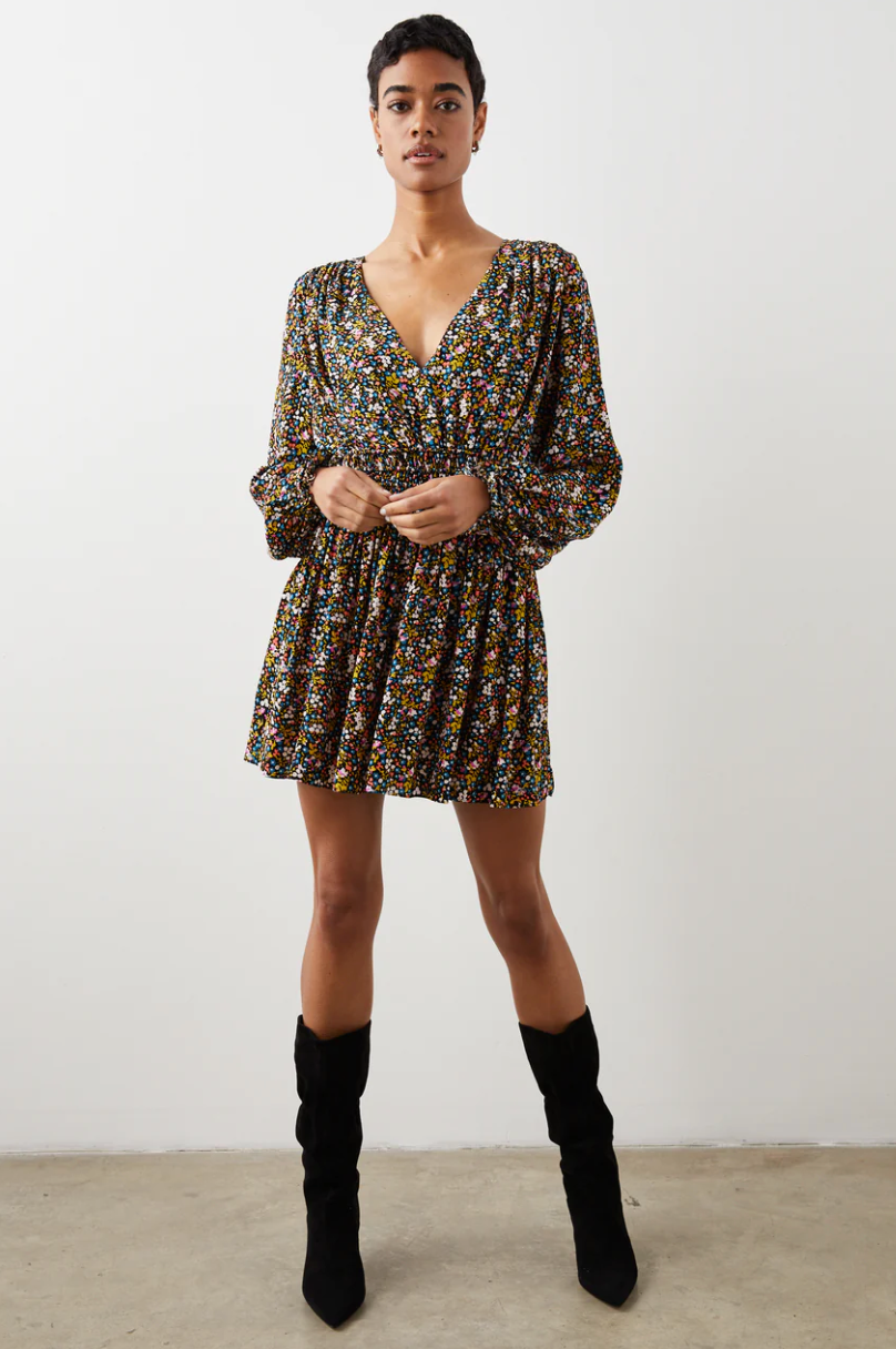 Delaney dress - dark ditsy floral