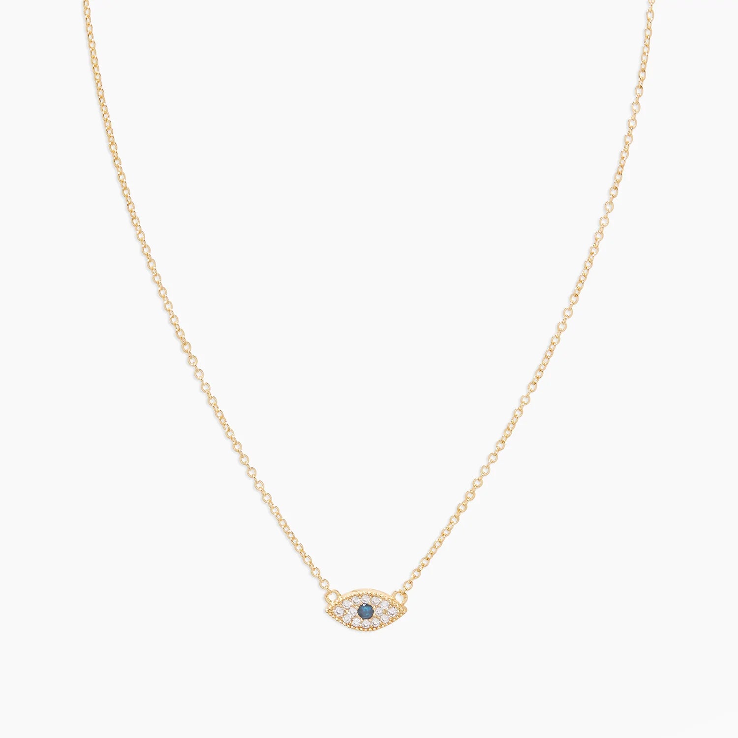 Evil eye charm necklace - gold