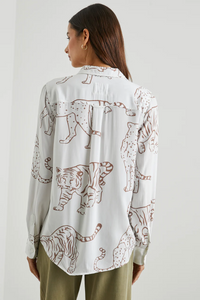 Kathryn shirt - camel jungle cats
