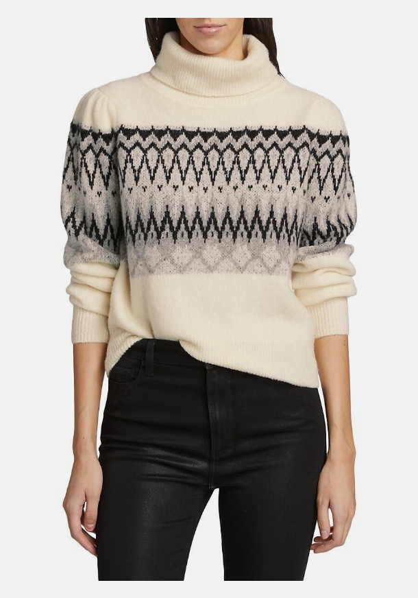 Grace jacquard sweater - cream combo