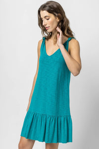 Knotted peplum dress (PA2188) - jungle