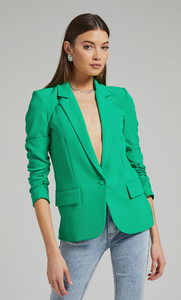 Madison crepe blazer - kelly green