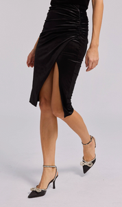 Freya velour skirt - black