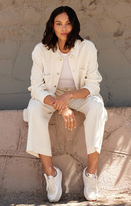 Union knit cord jacket - adobe white