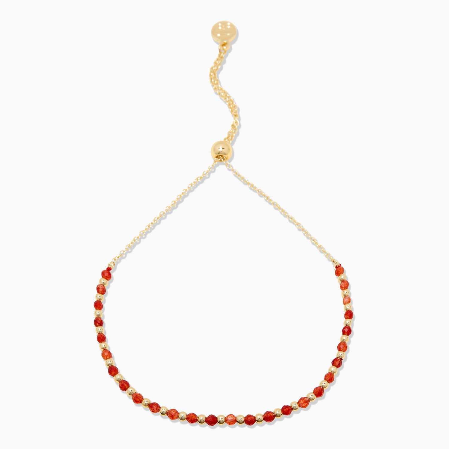 Power gemstone brooks bracelet for confidence - gold / orange agate