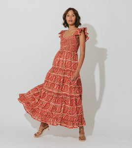Zahara ankle dress - aurora