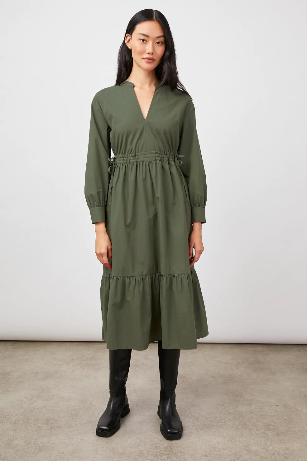 Maple dress - olive smoke