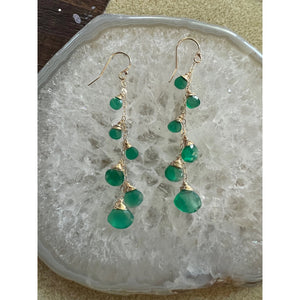 Maddy earrings - green onyx