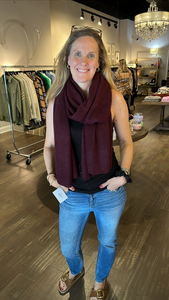 Cashmere scarf - deep beet