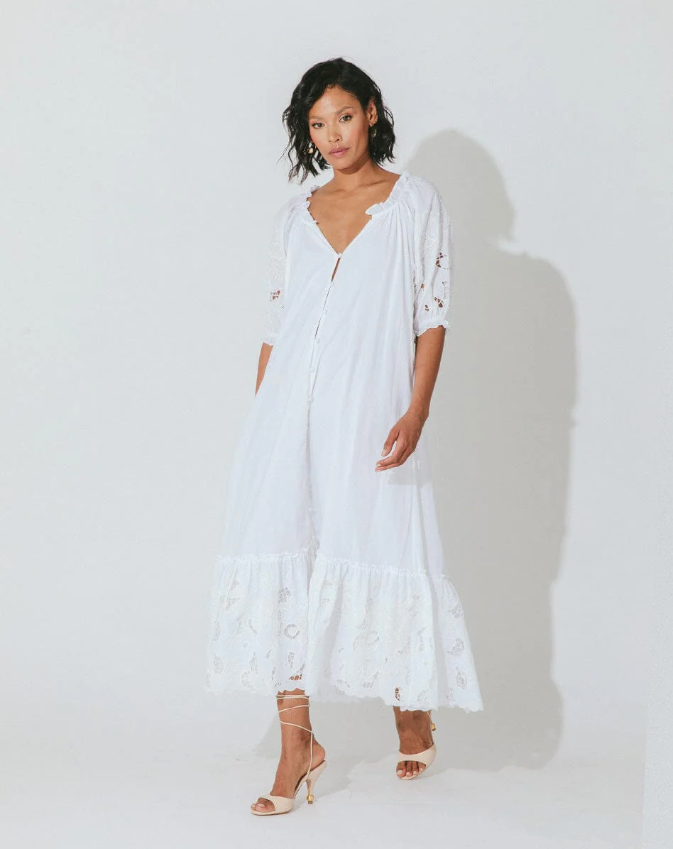 Marin midi dress - bright white