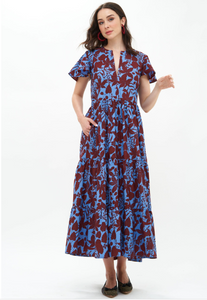 V-neck maxi - rhubarb willow